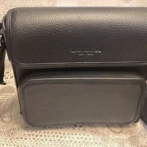 Coach Black Leather Men's Bag New
